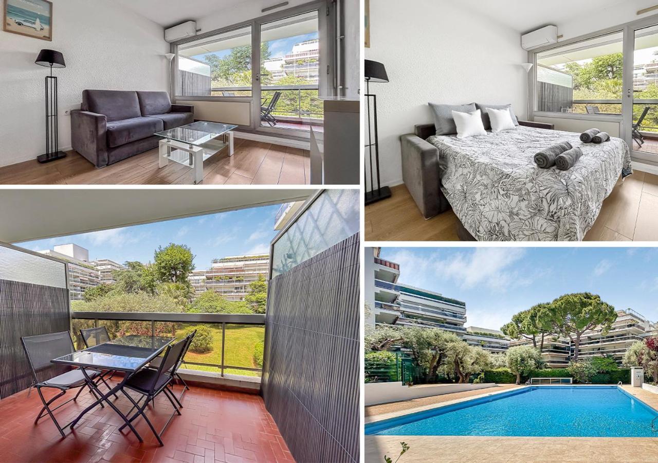 Joli Studio 4Pers Piscine Tout Confort Juan-les-Pins Luaran gambar